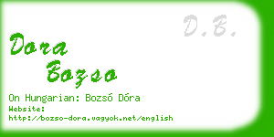 dora bozso business card
