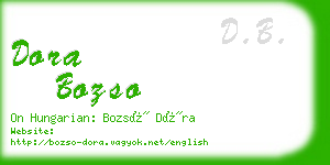 dora bozso business card